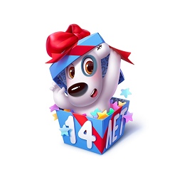 бесплатный подарок вконтакте 14 лет, день рождения вк получите бесплатно 14 подарков с собакой в вк